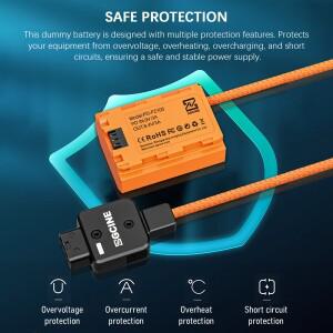 호환 ZGCINE DT-FZ100 D-Tap-NP-FZ100 소니A7R V/A7 III/A7R IV 카메라용 편조 와이어 DC 커플러 액세서리