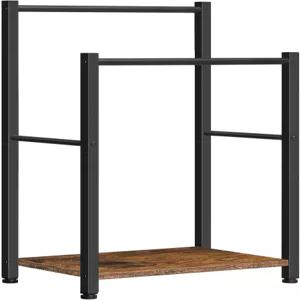 욕실용 후브로 프리 스탠딩 타월 랙 2단 담요 16.5인치 L x 9.4인치 W 31.5인치 H 홀더 선반 포함 건조 및