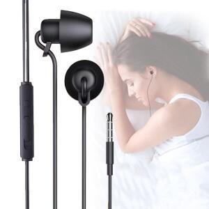 실리콘 유선 슈퍼베이스 이어 버드 3.5mm 잭 소음 감소 헤드폰 마이크가있는 범용 스포츠 슬리핑