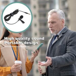 호환 휴대 전화 PC 노트북용 옷깃 마이크의 3.5mm 미니 라 발리에 클립 녹음 유선 스피커