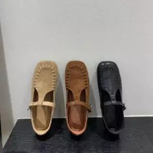 여사친 가을 빈티지 신발 힐펌프스 스트랩힐 슈즈 양가죽 펌프스 단화 메리제인 MF3