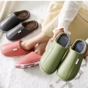 PU소재 심플슬리퍼 겨울용 털슬리퍼 털슬리퍼 심플 방한슬리퍼 가죽