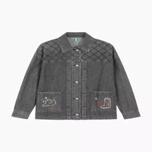 베네통 다이아 스티치 데님 점퍼 BAJP04541