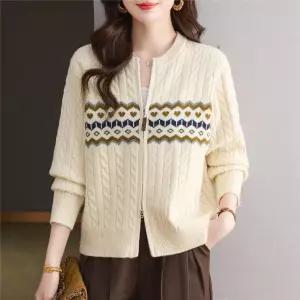 여자 니트 가을 봄 점퍼 집업 빅사이즈 야구 코트 원픽3