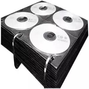 볼트즈 CD 삽입 페이지 구멍 뚫림 3개 10 x 10.875 인치 8장의 CD/페이지 50장/팩 검은색(VZ01415)