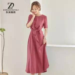 여자 치마 여름 롱 선녀 허리조임 봄가을 블루 로맨틱 KS1