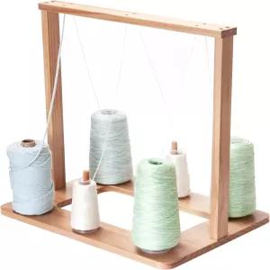 윌로우데일 코바늘 뜨개질용 원목 6스풀 원사 홀더 보관 정리함 뜨개질 및 용품 실 스풀 스탠드 랙