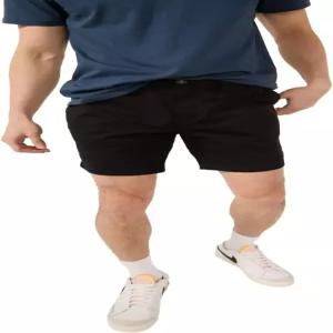 처비 치노 반바지 남성 7인치 - 신축성 있는 허리밴드 측면 및 뒷주머니 스트레치 코튼 혼방 캐주얼