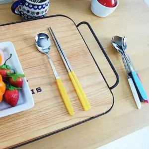 파스텔 컬러 수저세트 1P 스텐 숟가락 젓가락 식기 스텐젓가락