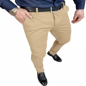 플레판 남성 슬림 핏 스트레치 드레스 팬츠 스키니 테이퍼드 정장 바지 허리 확장 가능