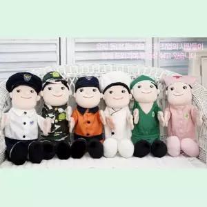 직업 손인형 6종 세트 의사 간호사 요리사 소방관 간호사 요리사 소방관 손인형놀이