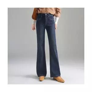 뚜에스틸로 여성 와이드핏 청바지 데님 부츠컷 가을 롱 하이웨스트 머메이드 바지 ADOR3