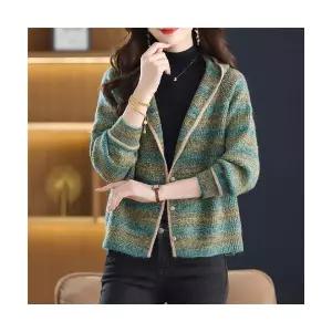 볼사스 여성 후드 가디건 카디건 가을 겨울 니트 빅사이즈 아우터 ADOR3