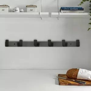 벽걸이 걸이 행거 고리 무타공 6구 알루미늄