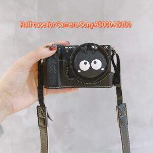 호환 카메라 기본 케이스 소니 A5100 전문 보호 하프 끈 인조 가죽