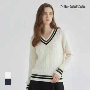 [미센스] 브이넥 케이블니트 MB3YKNMD07Z 1089707
