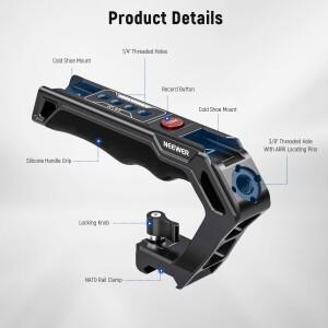 호환 레코드 단추 QR NATO 클램프 상단 핸들  소니 A7 ZV1 파나소닉 S5 II 후지필름 X-T5 카메라 케이지  N