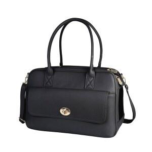 강아지 고양이를 위한 반려동물 캐리어 지갑 고양이 부드러운 면의 캐리어, 작은 패션 가죽 핸드백 토트 여행용 펫백, TSA 항공 승인(블랙)