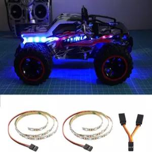 RC 고정익 비행기용 엘레호크 LED 라이트 스트립 플라잉 윙 플레인 AR 드론 모델 자동차 트럭 (파란색)