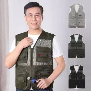 [모노무드] 회사원 작업복 아웃도어 멀티포켓 메쉬 통풍 조끼 1095582