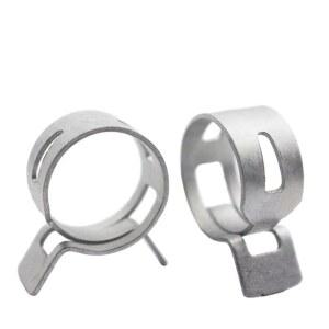 20개 65MN 망간강 핀치 스프링 호스 클램프 5mm-25mm 탄성 강철 버클 물 파이프 후프