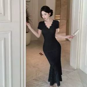 여성 스커트 원피스 슬림핏 레이스 프렌치 머메이드 원픽1