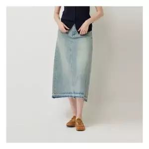 [시슬리]밑단 워싱 훌 데님 스커트 SASK71541 1097133