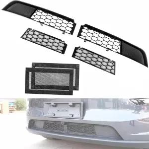 2025년형 3PCS 2026년형 테슬라 모델 Y 주니퍼 메시 그릴 삽입 및 공기 흡입구 통풍구 커버 신모델