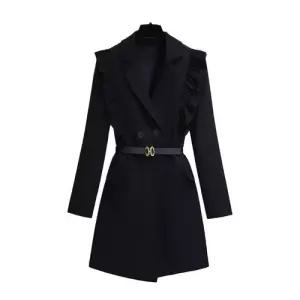 원피스 치마 여친 가을 고급 출근룩 정장 트렌치코트 반 프릴 긴팔 감각에 SPO마켓3