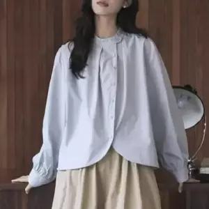 언밸런스 차이나 긴팔 솔리드 상의 셔츠 여친 면 가을 A02Z3K SPO마켓3