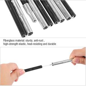 4.9M 유리 섬유 캠핑 텐트 폴 바 야외 지원 막대 천막 프레임 키트 7 ~ 8 명