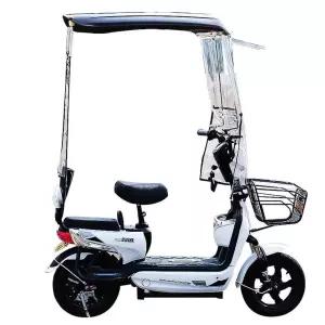 전기자전거 덮개 캐노피 지붕 오토바이 대형/긴형/올블랙앞창FY 우산 바람