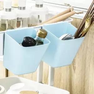 주방용품걸이 간편바스켓 걸이형 트롤리걸이형수납함 트롤리걸이함 바구니 수납