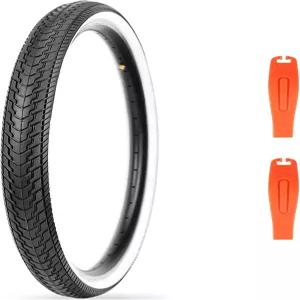 26X1.75 자전거 타이어 교체 키트 1/2 팩 26인치 접이식 교체용 튜브 개와 타이어에 적합한 레버 2 개