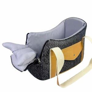 부드러운 베개가 있는 강아지 지갑 캐리어 주머니 주머니와 안전한 하네스 클립, 작은 강아지와 강아지를 위한 17인치 * 9.5인치 9인치, 외출, 여행, 베트용