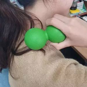 P1 지압 땅콩 폼롤러 마사지볼 그린