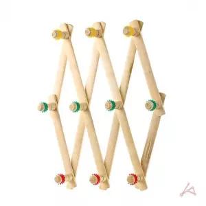 방문 벽걸이 원목 우드 행거 자바라 옷걸이 공간활용 벽부착