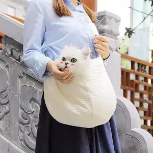 고양이 강아지 데일리 캔버스 반려견 슬링백 가방 강아지백