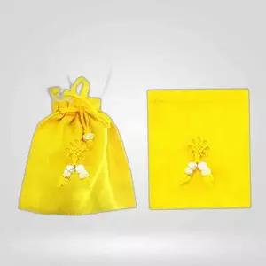 복주머니 한복 용돈 주머니 노랑 복주머니 포장재 선물포장