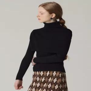 [(OZOC)] 투피스 레이어드 하이넥 니트 (택가격 85000원)