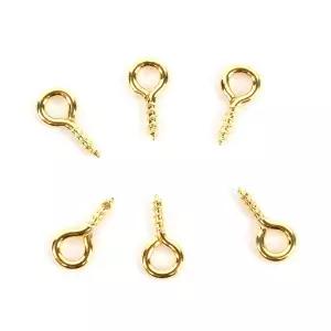 미니어처 부자재 골드 9자핀 100개입 구자 못 레진아