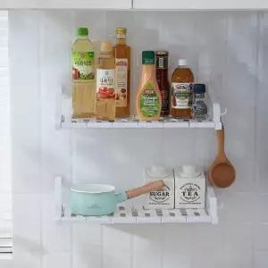 선반 화장실 다용도 벽걸이 접착식 수납 정리대