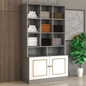 미용실 수납장 탈의실 헬스장 수건 9칸 피부샵 수건장 회색화이트 이발소 자가조립