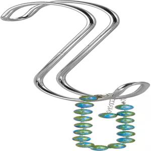 인터디자인 클래식코 메탈 오버 더 로드 듀얼 훅 넥타이 벨트 스카프 핸드백용 옷장 액세서리 정리함
