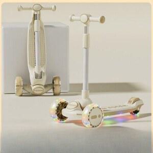 세발킥보드 접이식 중학생 3륜 퀵보드 블랙(플래시 휠) 삼륜