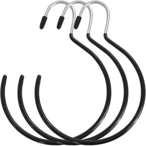 XGNG 3PCS 블랙 논슬립 벨트 랙 타이 걸이 후크 옷장 액세서리 스카프 링 행거 정리함 탱크 탑 파시나