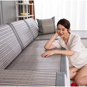 화문석 대나무 쿠션 소파 돌침대매트 패드 외국인 대화변 고월 대자리 설날 침대용 70x160cm