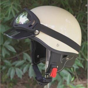 레트로 클래식 오토바이 반모 페이스 헬멧 슈퍼커브용 여름용