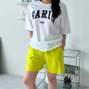 여성 무지 반바지 여름 밴딩팬츠 4부 허리끈 여름바지