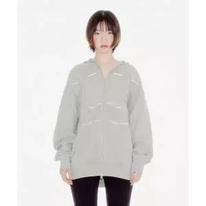 매장정품[브랜드명]유희 YOUHEE RIBBON HOOD ZIP-UP MELANGE GREYYHHZDC001MG104817